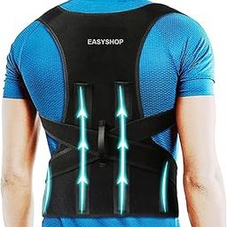 GS GOLDSTEIN STAR Free Size Posture Corrector For Men And Women Back Support Belt Back Pain Back Straight And Shoulder Support Belt (Universal Size) (Metallic Belt)-22