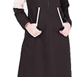 Black & Baby Pink Print Jilbab-image-9