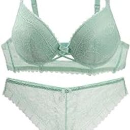 Lace Embroidery Underwire Padded Push Up Bra Honeymoon Lingerie Set for Women-image-89