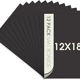 Space Art Deco, Pack of 12 12x18 Uncut Black Mat Boards, Acid Free Matte Backing Boards for Pictures, Prints, Frames, Arts-image-75