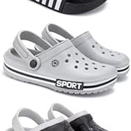 Lightweight Classic Slider || Sandals with Clogs for Men-Combo-COMBO(3)-3024-3016-3018-10 -P2-14