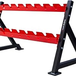 Zorex Fitness ZF-115 (2Tier) Dumble Stand for Home and Standard Weight Multilevel Weight Storage Organizer for Home Gym, Black & Red dumbbell stand for home gym stand for home workout setup gym rack dumbbells weight stand for home gym.-3