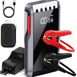 Gillaway 012 Jump Starter Battery Pack, 5500A Peak Car Battery Charger Jump Starter for Up to 10.0L Gas or 8.0L Diesel Engine,12V Car Jumper Starter Portable with LED Light & USB- HIVAGI-11