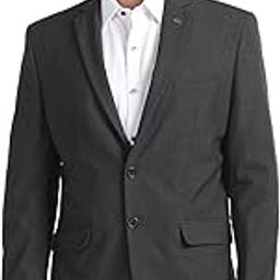 Dark Grey Tailored Regular Fit Heathered Blazer-picture-13