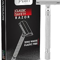 Pearl Shaving Double Edge Safety Razor (SS-01 CC-CHROME) made with Brass Metal- Classic & Traditional | Complimentary Blade Refills | Shaving Kit | Mother's Day Gift Option-13