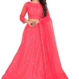 Women's Embroidered | Net Semi-Stitched Lehenga Choli.-picture-13