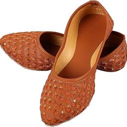Indian Handicraft Synthetic WomenGirls Flat/Jutti Brown Color-image-7