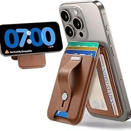ESR iPhone Wallet, 5 Card Holder, Adjustable Stand, Secure Grip, Magnetic for iPhone 16/15/14/13/12, Vegan Leather, Brown-20