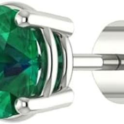 Men’s 6mm Round Solitaire Single Stud Earring – Classic & Stylish Pure 925 Sterling Silver with Cubic Zirconia Diamond Tops | Gift for Him Brother Husband Boyfriend-image-32