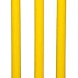 Heavy Duty Plastic Cricket Stump Set - 3 Stump + 2 Bails + 1 Stand, Yellow-image-13