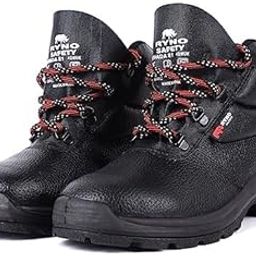 Nevada Black Safety Shoes for Men | High Cut Genuine Leather Safety Shoes Light Weight with Ankle Length | Multi-Purpose Footwear | BIS Industrial Safety Shoe with Steel Toe Cap-image-46