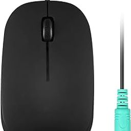 Perixx PERIMICE-201P B, Wired PS/2 Mouse - 3 Button - 800dpi Optical Resolution - Illuminated Wheel - 5 Ft Cable - Black-image-20