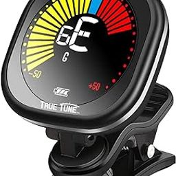 True Tune TT-10 Rechargeable Large Screen Chromatic Stringed Instrument Tuner for Guitar, Bass, Ukulele, Violin, Banjo, Mandolin with Pro Quality-image-76