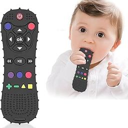 Sinbyuer Teether for Babies Silicone Remote Teether for 3+ Month Baby & Toddlers, Teething Toys for Babies and Toddlers, Helps Biting Skills Development, Activity Toys for Baby Silicone Teether Remote-image-32