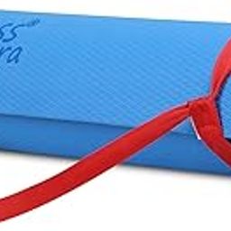 Fitness Mantra® 6mm EVA Yoga Mat with Carrying Strap for Gym Workout and Yoga Exercise with Thickness, Anti-Slip Yoga Mat for Men & Women Fitness[with Free Strap] (Blue)-image-42