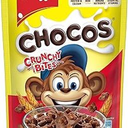 Kellogg's Crunchy Bites | Source Of Calcium, High In Protein, With 10 Essential Vitamins & Minerals, Source Of Fibre | Breakfast Cerea l For Kids | 375g-25