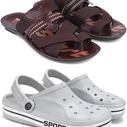WINGSCRAFT Men's Rover Lightweight Comfortable| Slides|Clogs| Sandals with Adjustable Back Strap for Men Multicolor Combo(AL)-3127-3067-image-18