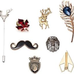 Combo of Vibhavari Men's Brooch/Lapel Pin (Pack of 7)-31