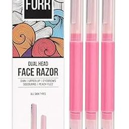 FURR Face & Eyebrow Razor for Women Facial Hair with Dual Blade Head 3N | German Blades | Easy Shaping and Shaving | Reusable Up To 5 Times | Durable and Rust Free Blades-1
