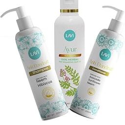 Hair Care Combo with Oils, Shampoo and Conditioner for Hair Fall Control and Dandruff (500 ml, Anti Dandruff Shampoo (200 ml) + Ayu hair oil (100 ml) + Anti Dandruff Conditioner (200 ml))-2