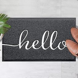Door Mat (75x45cm,Black), Durable Welcome Mat Low Profile Floor Mat Front Doormat Indoor Outdoor Doormat Non Slip Rugs for Entryway, Patio, High Traffic Areas-image-31