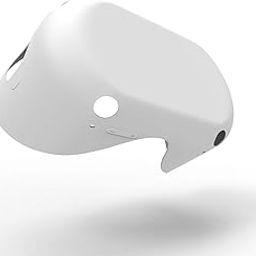 Silicone VR Protective Cover Compatible with Oculus Quest 2 Headset, VR Headset Protective Skin Accessories, Protects Cameras and All Ports, Anti-Scratch, Stain, Crush, etc (1 Pack, White)-16