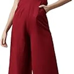 showoffff SHOWOFF Women's V-Neck Maroon Solid Jumpsuit-SH-6230_Maroon-picture-18