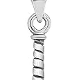 925 Sterling Silver Oxidized Pendant Necklace for Men and Women-13