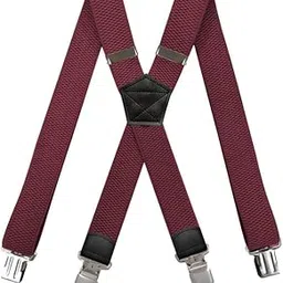 yashidun Men Women 4-Clip Adjustable Suspenders X Shaped Back 3.8CM Wide Elastic Strap-picture-12