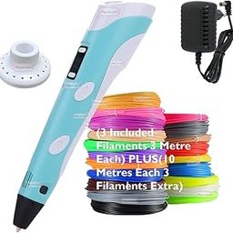 Magicwand【with Adaptor】| !!! Very IMP !!!【Long Press Filament Forward Button to Start 3D Pen】| 3D Printing Pen with LCD Display【10 Metre Each 3 Filaments Extra & 3 Metre Each 3 Filaments】【Pack of 1】-image-74