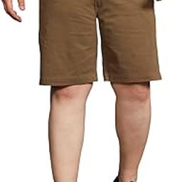 Plus Size Men's Regular Fit Solid Shorts-28