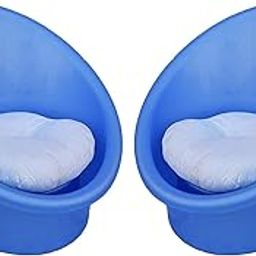 ANJWAR Plastic Tub Chairs/Arm Chairs/Chairs For Home, Living Room/Indoor And Outdoor Chairs With Complimentary Cushions Set Of 02 (Blue)-image-85