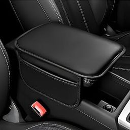 Lariox Car Center Console Cover, Leather Vehicle Arm Rest Cushion Mat with Storage Pocket, Waterproof Anti-Scratch Auto Interior Armrest Pad Accessiories Universal for SUV, Automotive Armrest Cover-21