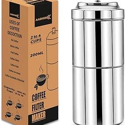 AADHIK Coffee Maker, 200ml, 2 to 4 Cups,Filter Coffee Maker Stainless Steel,Coffee Decoction Maker for Home & Kitchen-30