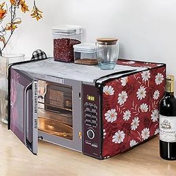 Zostera Microwave Oven Cover Compatible With LG 28 L Convection Microwave Oven (MC2886BRUM, 52 × 51 × 31) (Red)-16