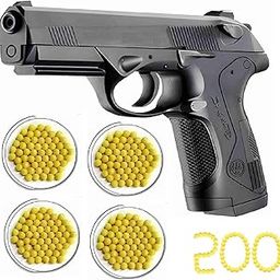 Hand Gun Pack of 1 Pubg Pistol for Kids with 8 Round Reload and 6Mm Plastic Bb Bullets (24Pc) Pubg Gun Toy Airsoft Gun Toy for RZA Boys,Black (Gun, 1)-15