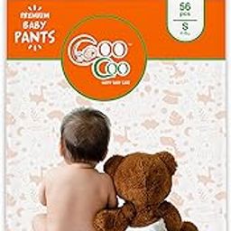 Coo Coo Extra Dry Baby Pullup Diaper Pant Size Small-S (56) Count Upto 4-8 Kg Super Absorbent Core Up To 12 Hrs Protection Soft Elastic Waist & Leakage Protection Size Small-S (56 Pieces)/Pack, White-22