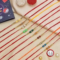 Mobison HakunaMatata Combo of 10 Dora Rakhi Set for Brother, Bhaiya, Bhabhi for Rakhi/Rakshabandhan with Roli Chawal & Greeting Card | Premium Rakhi Hamper RKHMPR9-image-13