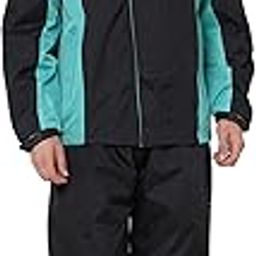 ZEEL Rain Coat for Men Waterproof for Bike Riders with Adjustable Hood along with inner pockets,Waterproof Raincoat with Polyester Jacket,Pants and Waterproof Drawstring Bag,AZ05 Black-Green XXL-picture-13