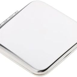T.O.G. Pocket Mini Square Compact Full Stainless Steel Cosmetic Foldable Makeup Mirror Magnifying Mirror 2 Sides Unbreakable-8