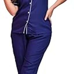 Multicolor Rayon Lounge-wear & Night-wear Set: Plain Dyed Night Suit Pattern, Collared Neck, 1/2th Sleeves, Relaxed Fit || Set for Women and Teenage Girls (K24-M1)-image-91
