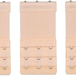 Women's Bra Extenders Soft Comfortable Stretchy Bra Extension Plus Size Elastic Strap Band Extender for Women Hook Bra Strap Extender Bra Extenders (3 PIECES (3 HOOK 3 RAW), SKIN)-image-72