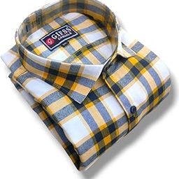 Plus Size Full and Half Sleeves Cotton Checks Shirt for Men-image-0