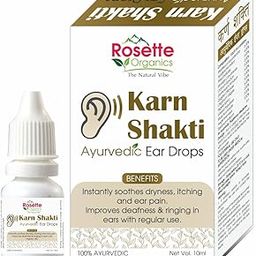 Rosette Organics Karn Shakti Ayurvedic Ear Drops | 100% Natural Herbal Formula | Ear Wax Removal & Relief from Ringing Ear Oil Drops | Pack of 1-10ml-image-30