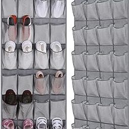 BENTOSA 24 Large Mesh Door Shoe Pockets Storage Bag Door Hanging Shoe Storage for Space Saving Closet Shoe Rack Shoe Organizer Pantry Shoe Holder Wall Hanging Bag Storage Closet-image-12