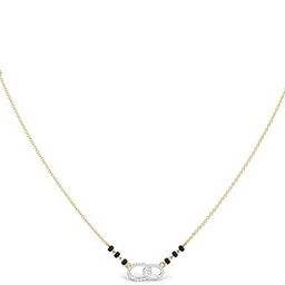Jewellery american diamond traditional short Wedding mangalsutra for women-image-4