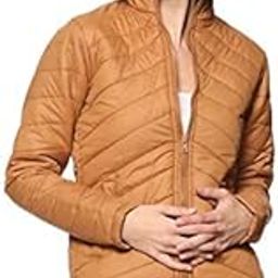 Women's Quilted Puffer Jacket with Zip Closure for Casual Wear | Mock Neck | Long Sleeve | Zip Closure | Polyester Jacket Crafted with Comfort Fit for Everyday Wear-image-38