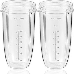 Maxbell 32oz Blender Cups – 2-Pack Replacement Cups Compatible with 600W and 900W Personal Blenders – Durable, BPA-Free Accessories for Smoothies & Juices-image-42