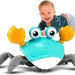 Wembley Crawling Crab Baby Musical Toy for Kids Toddlers Infant Tummy Time Interactive Moving Toys for Babies 6-12 Months Electric Sensor Dancing Walking Crab Toy Gift for Kids 1 2 3 Year Rechargeable-image-38