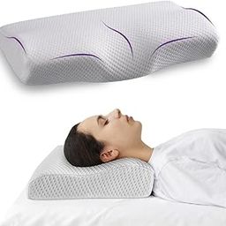 Wakefit Memory Foam Pillow | 1 Year Warranty | Cervical Pillow for Neck Pain, Pillow for Neck Pain, Orthopedic Pillow with Extra Curve Neck Support (‎51L x 31W x 10Hcm, Regular)-0